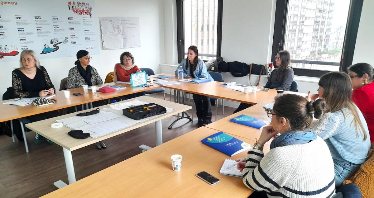 Temps d'échanges entre les participantes et participants du module de formation des nouveaux référents handicap du Grand Est