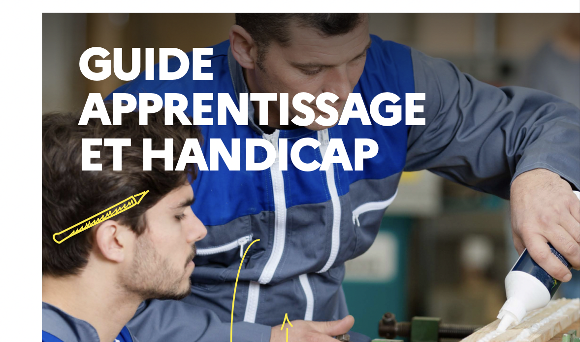 Extrait de la couverture du Guide Apprentissage et Handicap édition 2025