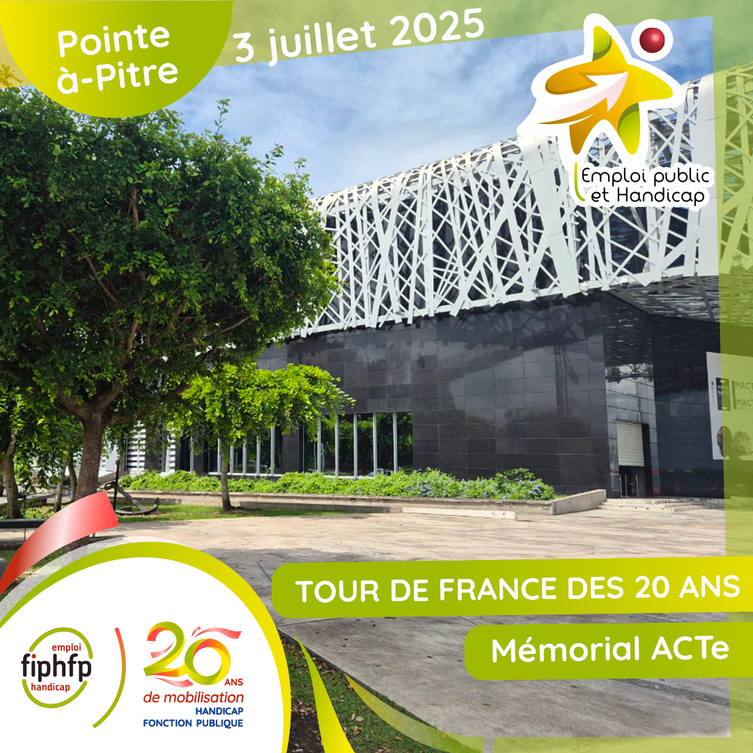 Visuel du Mémoril ACTe avec mention Fort de France 3juillet Tour de France des 20 ans