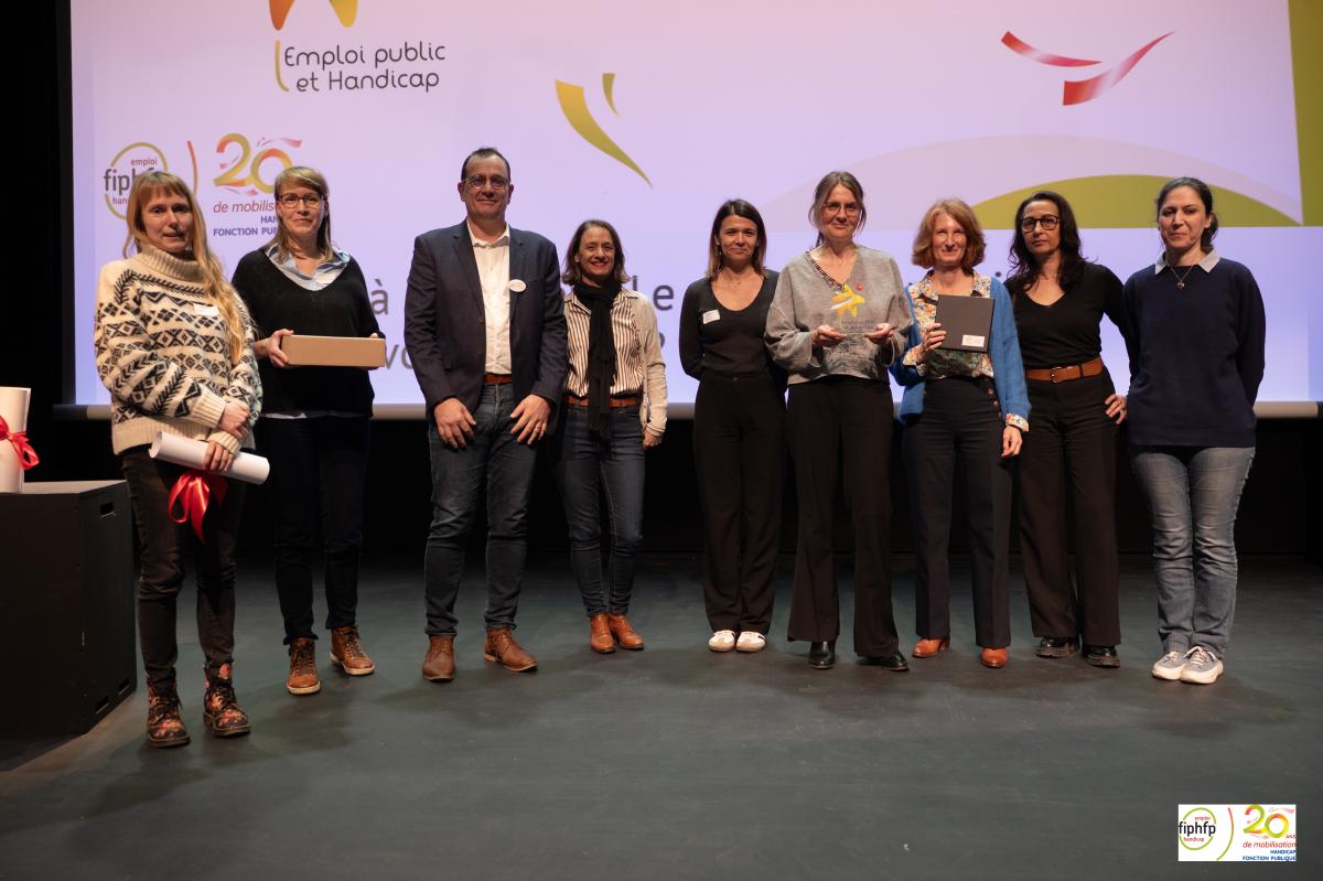 Employeurs du Puy-de-Dôme, membres de la commission Mobilité Inter Fonction publique, lauréats du trophée dans la catégorie Maintien dans l'emploi