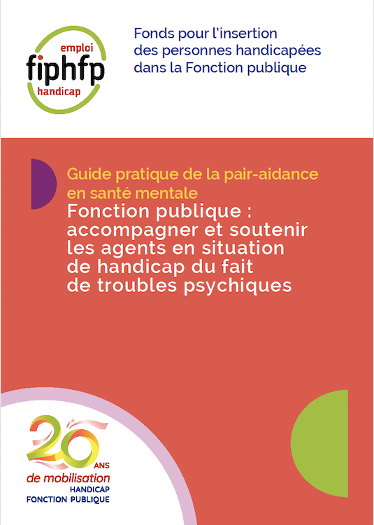 Couverture du guide pratique de la pair-aidance en santé mentale du FIPHFP