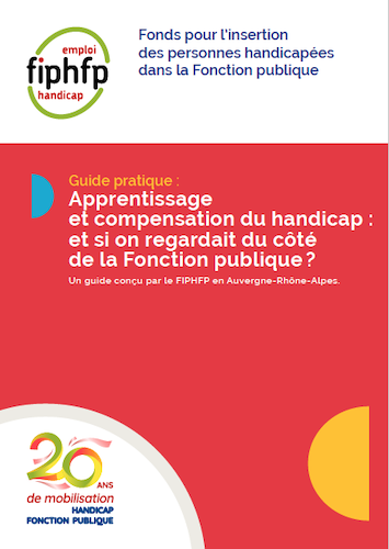 Couverture du guide Aprentissage et compensation du handicap et si on regardait du côté de la Fonction publique