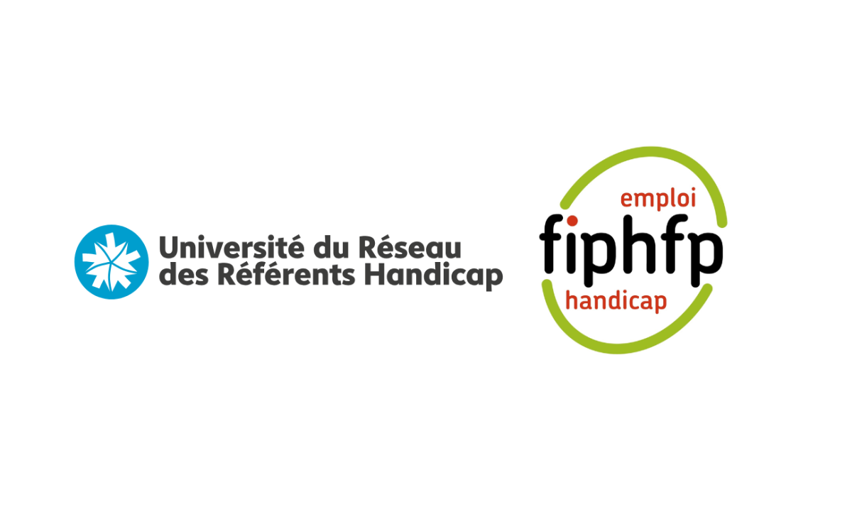 Logos du FIPHFP et de l'Université du Réseau des Référents Handicap